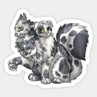 CerPURRus: Grey Bicolor Tabby Sticker